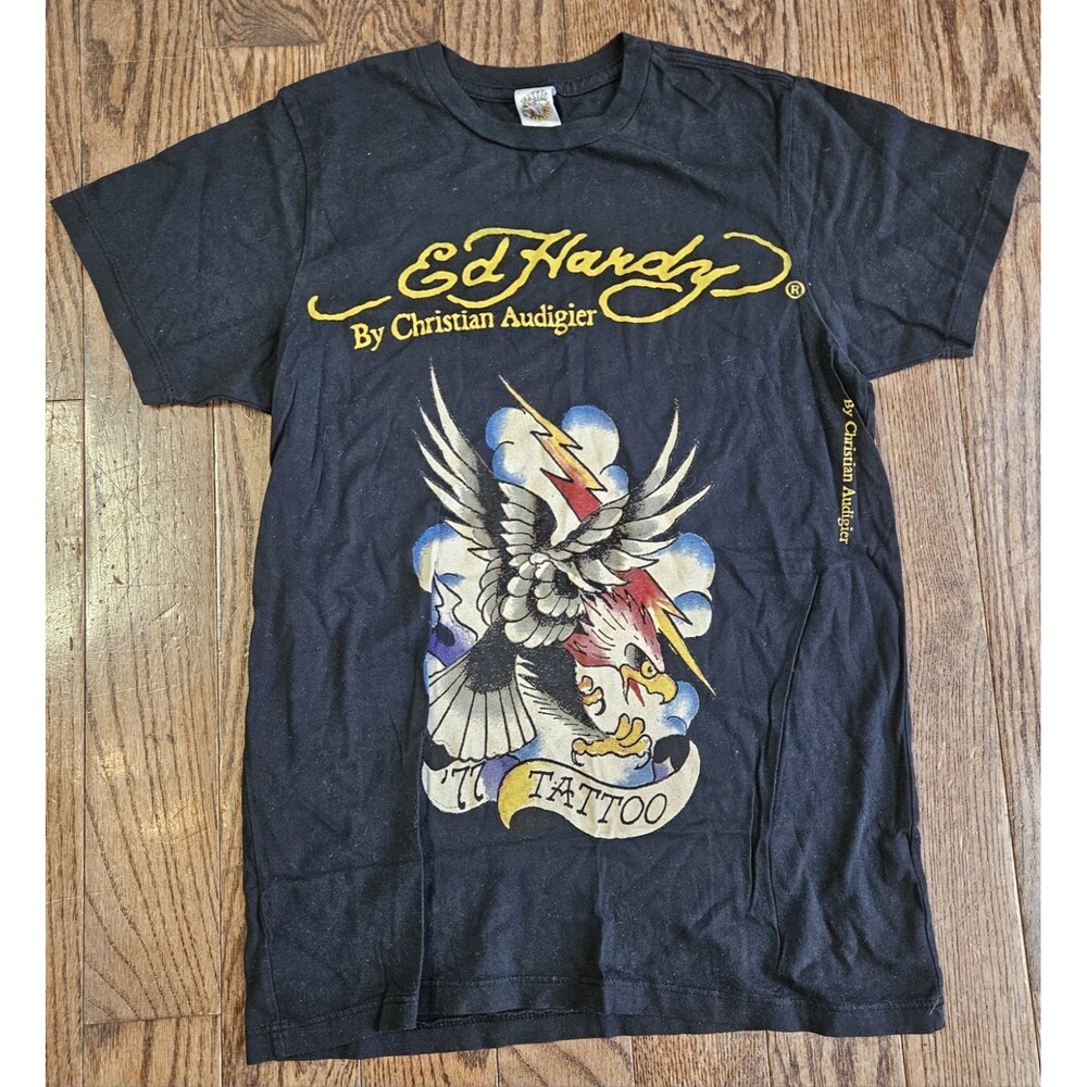 Vintage Ed Hardy By Christian Audigier Shirt Small T Y2K Eagle